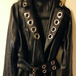Leather coat